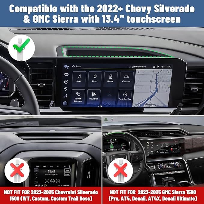 Surfcabin Phone Holder Compatible with 2022+ Silverado Sierra Dash Platform Phone Mount, Full Metal Cell Phone Holder for 2022 2023 2024 2025 2026 Silverado & Sierra Dash Phone Mount