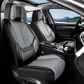 Coverado Seat Covers, Car Seat Covers Front Seats, Car Seat Cover, Car Seat Protector Waterproof, Seat Cushion Nappa Leather with Head Pillow, Carseat Cover Universal Fit for Most Cars (Black&Gray)