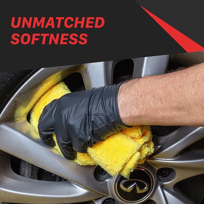 Maxshine 16" x 16" Universal 5-Piece Edgeless Microfiber Towel Set – Ultra Plush, Extra Absorbent 380GSM – Ideal for Car Wash, Home Cleaning & Pet Drying – Detailing Supplies