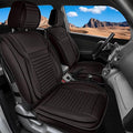 LINGVIDO Front Car Seat Covers, Faux Nappa Leather, Airbag Compatible and Waterproof Protectors for Sedans SUVs, Breathable Anti-Slip Interior for Commuters and Rideshare, Brown
