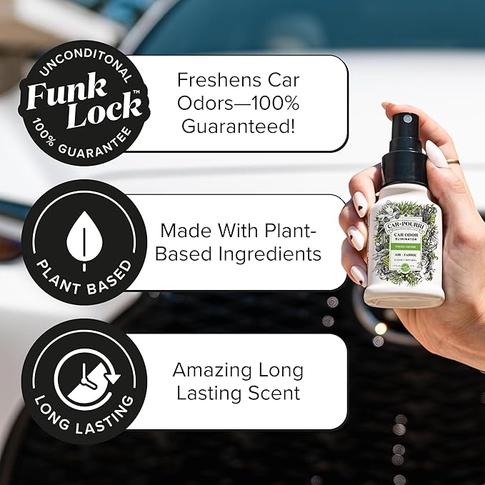 Car-Pourri Car Odor Air + Fabric Odor Freshener Spray, Fresh Cruise, Travel Size 1.4 Fl Oz