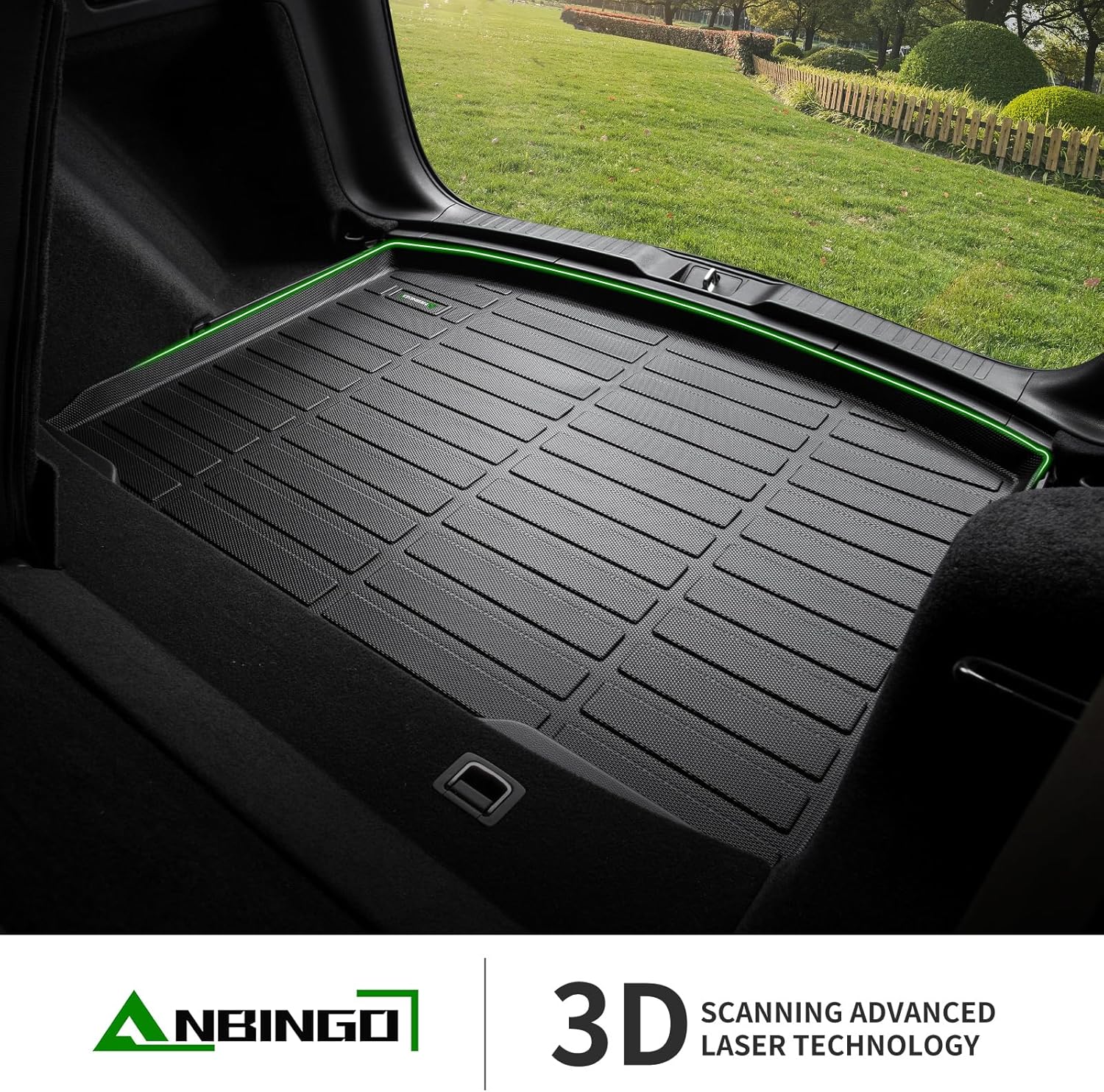 ANBINGO-Floor Mats & Cargo Liner Custom for Volkswagen Tiguan 2024-2018 5 Seats,All Weather Protection Anti-Slip TPE Tiguan Car Liners Full Set VW Tiguan Accessories Black