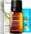 100% Pure Lemongrass Essential Oil - 0.34 Fl Oz - Lemongrass Oil for Hair, Skin, Diffuser, Aromatherapy & DIY Candle Making Scent