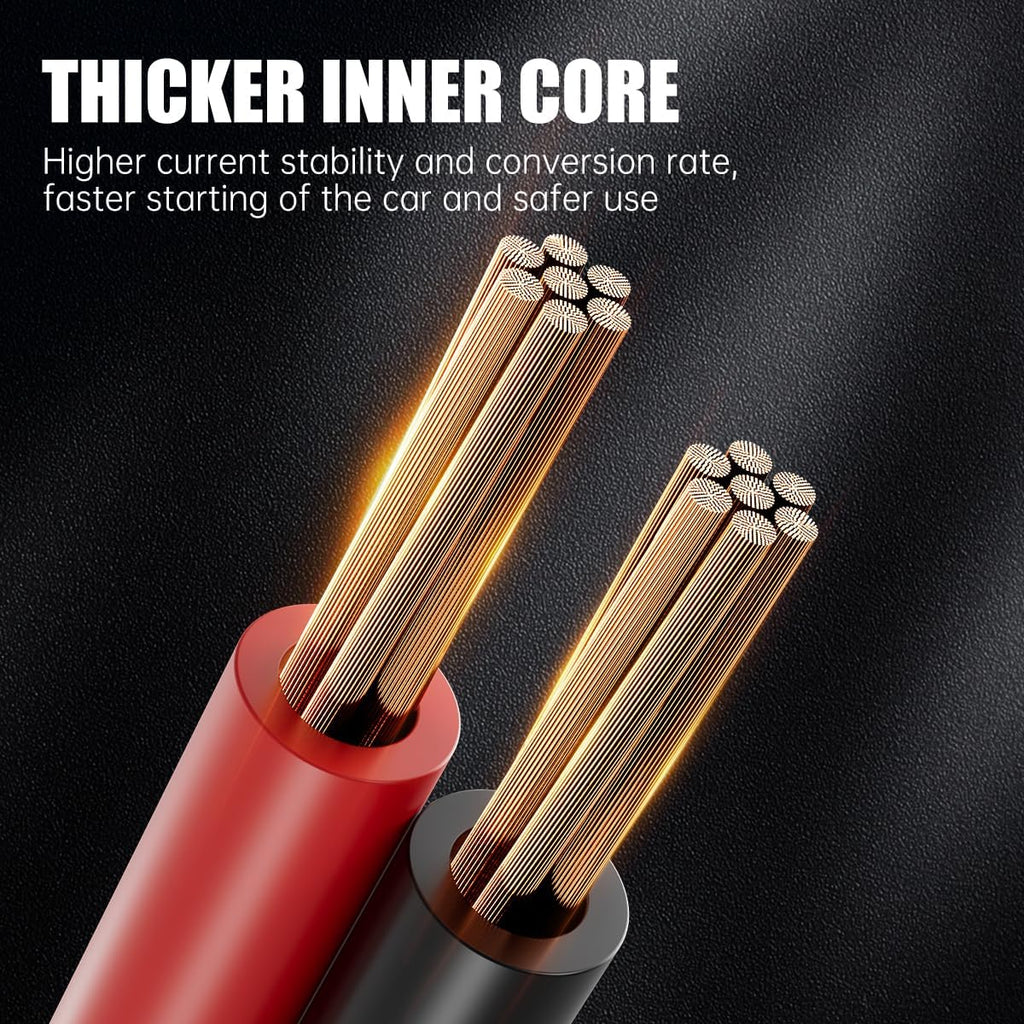 Jumper Cables for Car Battery, 8 Gauge 12 Feet 600AMP, Automotive Booster Cables for Jump Starting Dead or Weak Batteries with Carrying Bag Included