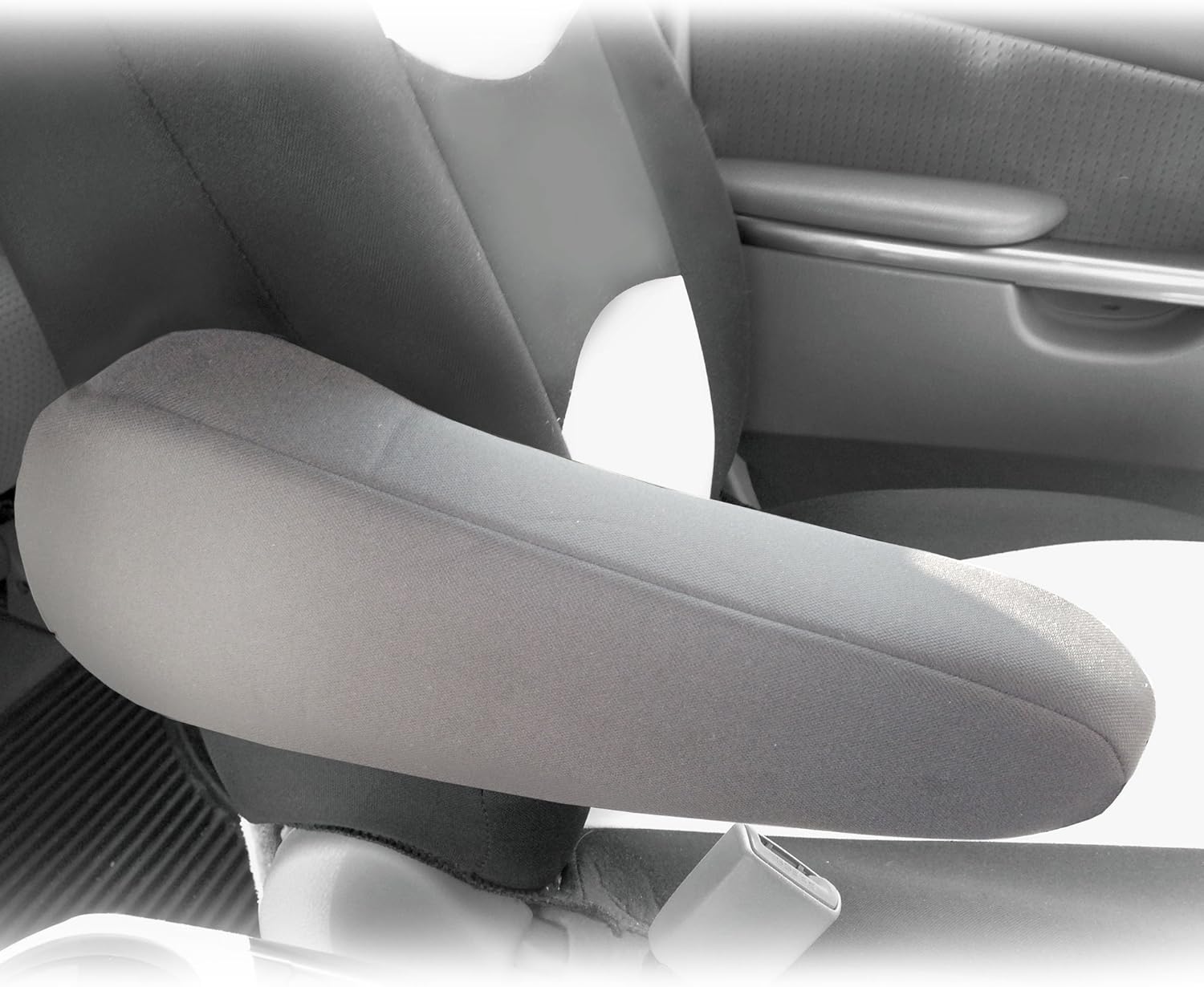 TLH Flat Cloth Fabric Armrest Covers One Pair, Gray Color