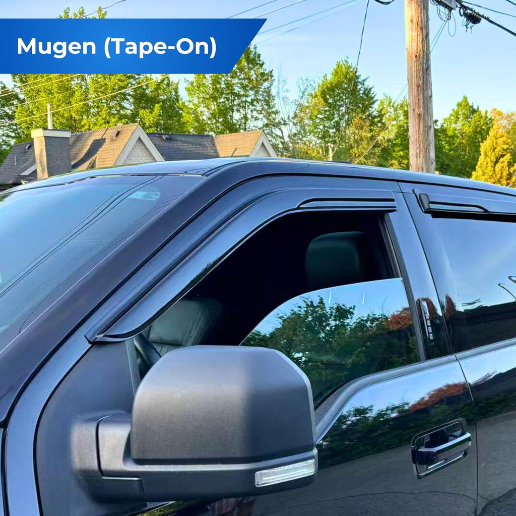 KPY Window Visor Compatible with Hyundai Santa Fe 2019-2023, 4PC Rain Guard Side Window Vent Deflectors Tape-On Mugen Style, 2019 2020 2021 2022 2023