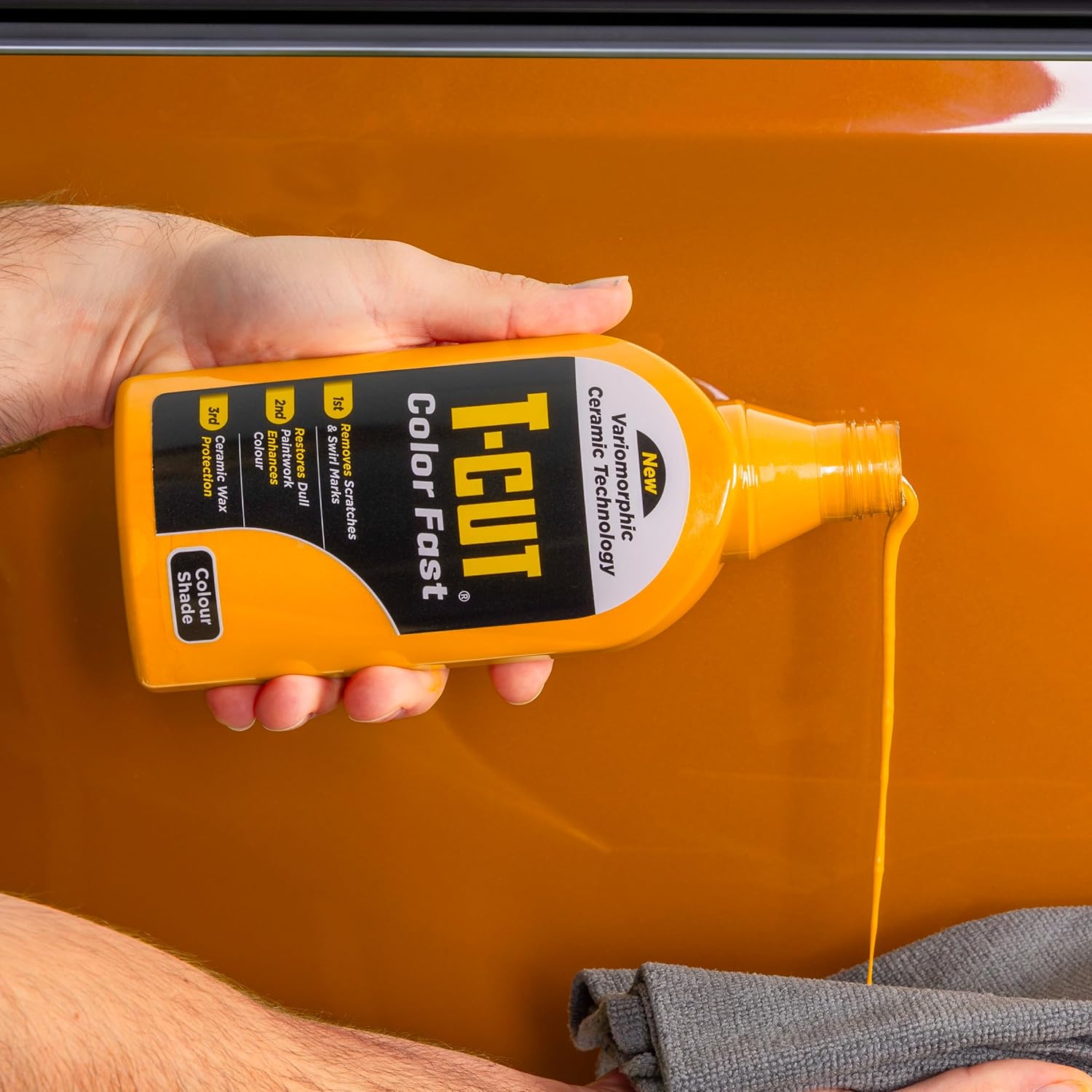 T-Cut Orange Scratch Remover Color Fast Paintwork Restorer Car Polish, 13 Colors Available, 17 Fl Oz