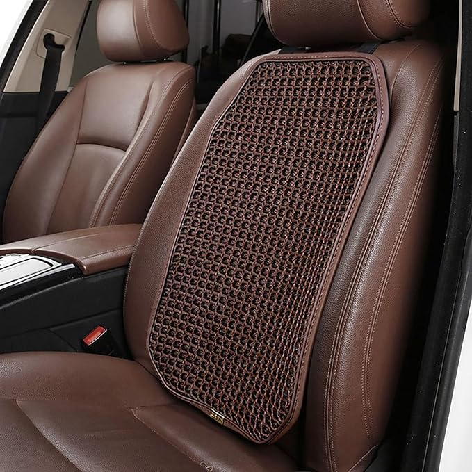New Summer Cooling Ventilated Big Air Mesh Seat Cushion Pad for Car,Universal Breathable Vented Seat Cover Fits Car SUV Truck Van Pickup for Driving Seat(Brown-BackCushion-1Pcs)
