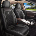 AOMSAZTO Car Seat Covers Fit for Kia Forte 2010-2025 2026 Full Set Premium Seat Covers Waterproof Leather Automotive Seat Cushion Protector Compatible with Airbag(5 Seats,Grey)