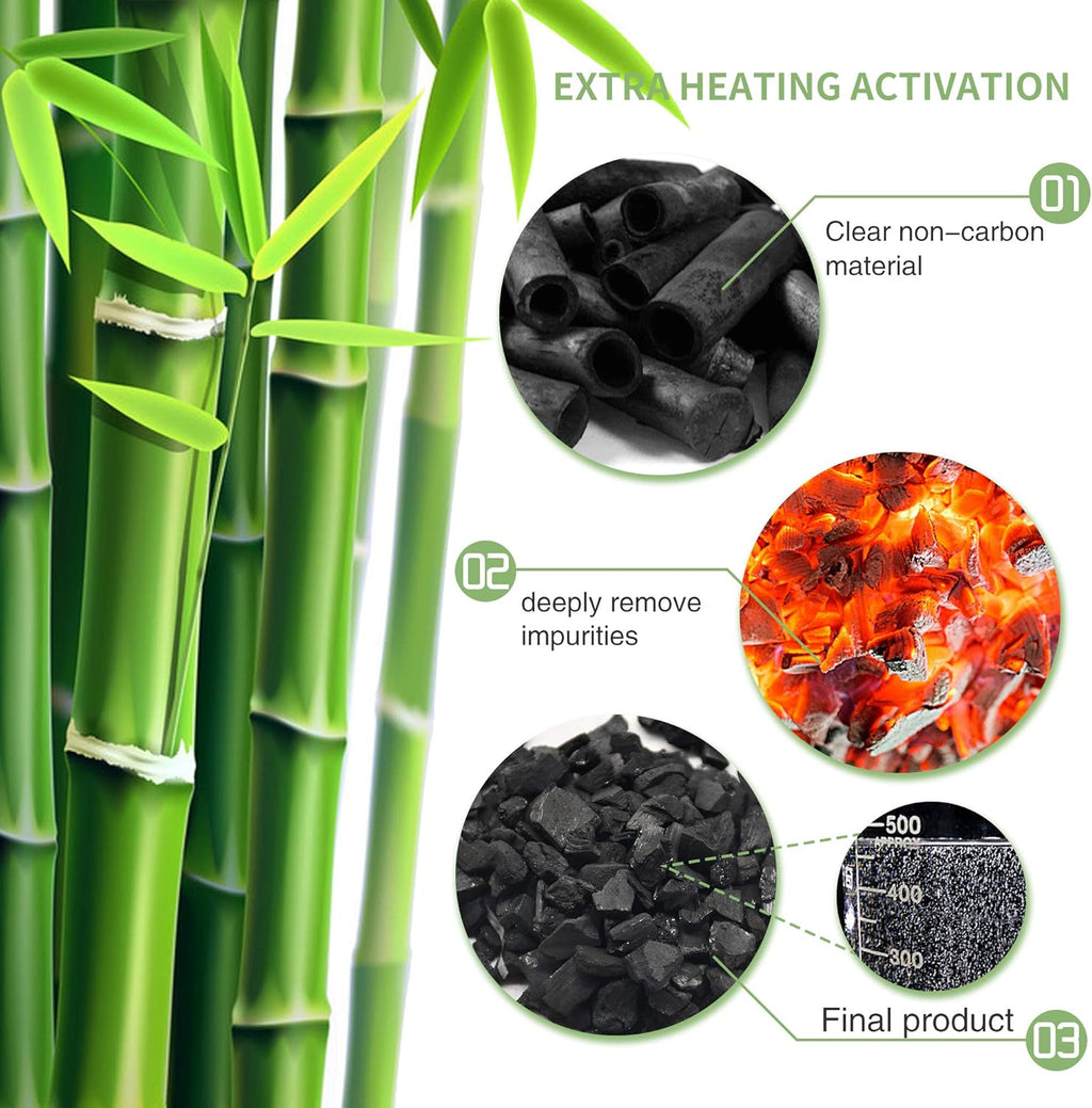 12 Pack Bamboo Charcoal Air Purifying Bag, Activated Charcoal Bags Odor Absorber, Moisture Absorber, Natural Car Air Freshener, Shoe Deodorizer, Odor Eliminators For Home, Pet, Closet (8x50g, 4x200g)