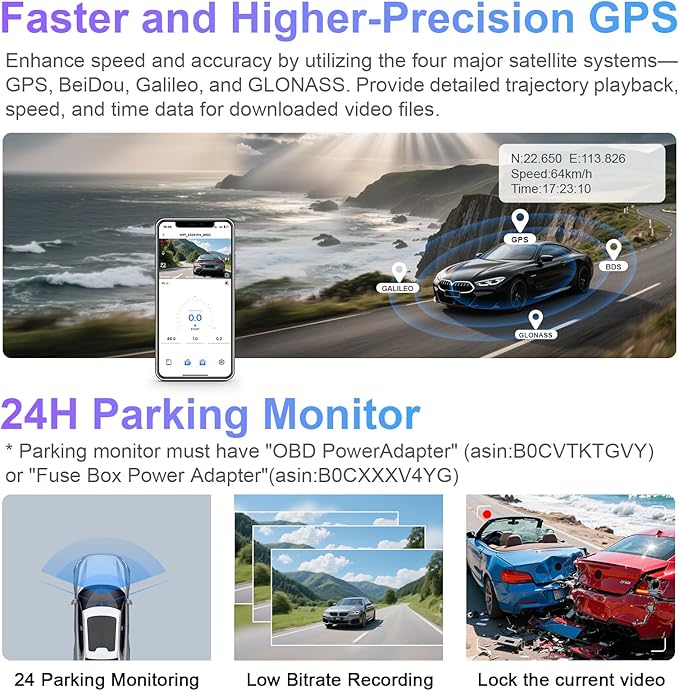 Mangoal STARVIS 2 Front 4K HDR Dash Cam IMX678, Fit for Chevy Silverado 1500 2019-2021, 1500 Limited 2022 and HD 2020-2023 (Model A), 5GHz WiFi, GPS, 64GB