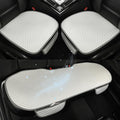 West Llama Car Seat Covers Full Set,Ice Silk Bottom Seat Covers for Cars Include 1 Pair Front Driver Seat Pad Mat and 1 Rear Bench Cover for SUVs,Cars,Sedans(3PC-White)