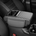 Center Console Cover Fit for Kia Sorento 2003-2025 with 2 Storage Bags Waterproof Leather Quilted Pattern Car Armrest Cover Cushion Elevating Pad Anti-Slip(Grey)