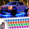 Nilight 4Pcs RGBW Aluminum Underglow Neon Accent Strip Lights 252LEDs Door Assist Multi Color DIY Sound Active Function Music Mode with APP and Remote Control Underbody Light Strips for Car Truck RV