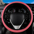 Red Mesh Steering Wheel Cover, Universal 15 inch, Elastic Stretch Microfiber Breathable Ice Silk Cover, Anti-Slip, Odorless, Sweat Absorption, Warm in Winter and Cool in Summer