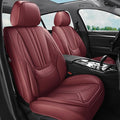 Car Seat Covers, Premium Leather Car Seat Covers, Waterproof and Breathable Seat Covers, Universal Car Seat Protector Fit for Cars, Trucks, SUVs, Pick-ups (Wine Red, 2 PCS Front Seat)