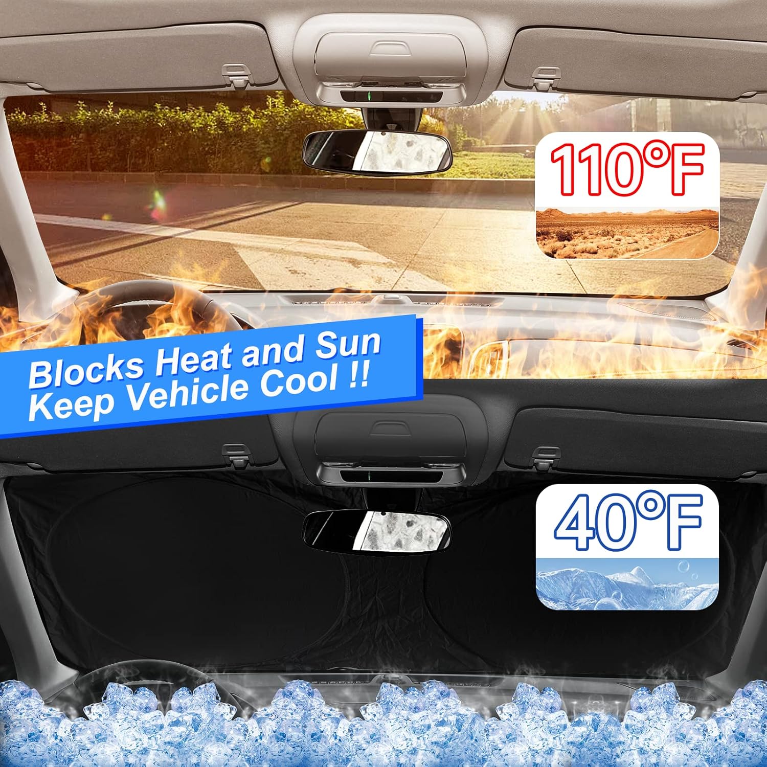 Custom Fit 2019-2024 2025 Subaru Forester SUV, Crossover, Base, Premium, Sport, Limited Sun Visor Accessories Sun Shade Sunshade Windshield Cover, Window Shade for Forester Blocks UV Protector Shield