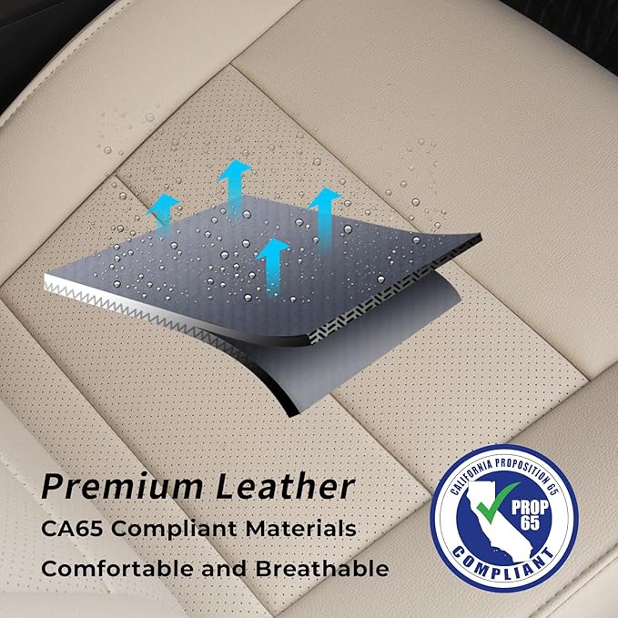 coverdream 2026 Rav4 Seat Covers Custom Fit for 2026 Toyota Rav4 Hybrid (SE,XSE) & PHEV GR Sport SUV,Full Set Luxury Waterproof Leather Car Seat Protector