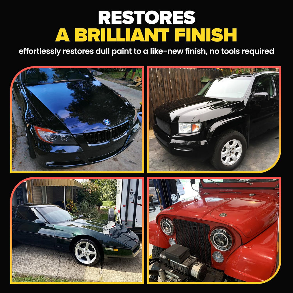 Carfidant Scratch and Swirl Remover - Car Scratch Remover for Vehicles Paint - Polishing Compound for Cars - Paint Restorer Kit with Pad, Microfiber and Drill Attachment