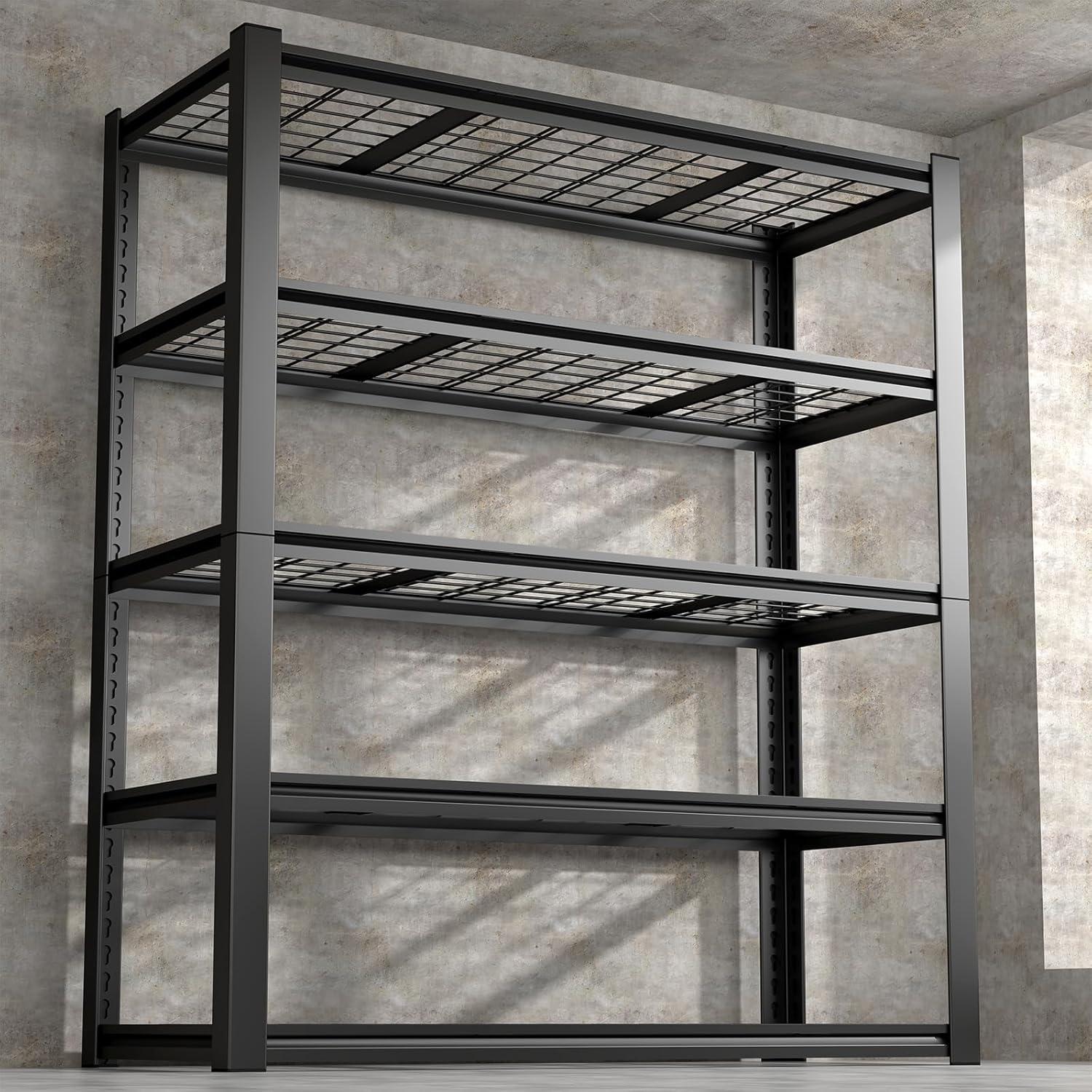 Garage Shelving,5-Tier Metal Storage Shelves,Metal Shelves for Garage Storage,Steel Shelving 24" D x 47" W x 72" H