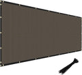 Windscreen4less Privacy Fence Screen Heavy Duty Windscreen Fencing Mesh Fabric Shade Net Cover with Brass Grommtes for Outdoor Wall Garden Yard Pool Deck, 8'x193' Brown
