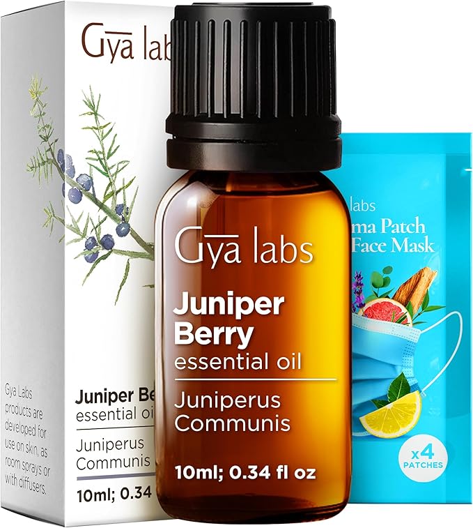 100% Pure Juniper Berry Essential Oil - 0.34 Fl Oz - Juniper Berry Oil for Hair, Skin, Diffuser, Aromatherapy & DIY Candle Making Scent