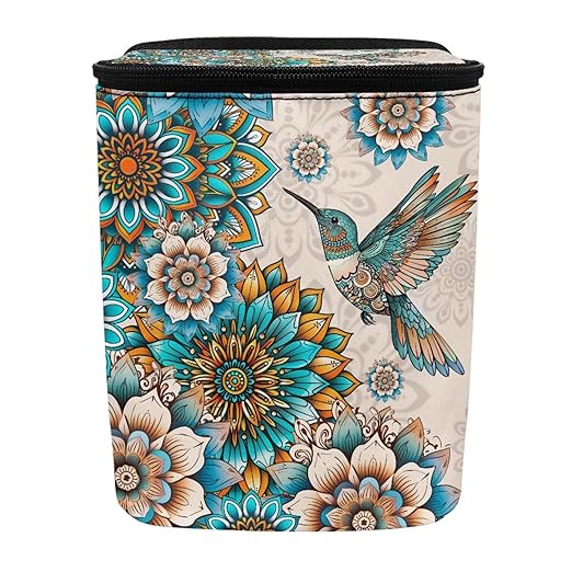 BIGCARJOB Lotus Hummingbird Car Trash Bag Car Trash Interior Accessories for Back Seat Headrest Car Trash Bin Hanging Trash Bag for Car Garbage Can