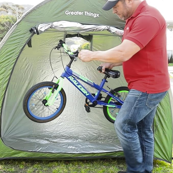 Bike Tent Outdoor Storage Waterproof - Heavy Duty Bike Covers Outdoor Storage Waterproof 2 Bikes - Bike Storage Pop Up Shed Tent for Camping, Bicycles, Motorcycles, ATVs, Garage, Travel