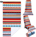 Hahafelt Car Seat Towel Covers Christmas Car Accessories Gifts Athletic Running Towel Performance Microfiber Post Workout Sweat Washable Cover Non Slip for Seat Outdoor Sport(Tribal)