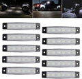10 Pcs White LED Rock Strip Lights,Wheel Well Underglow Lighting Kits,Car Rock Lights Exterior Side Marker Lights for Wrangler Truck Golf Cart RV RV SUV Offroad