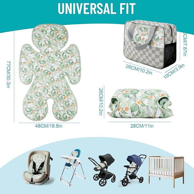 KAKIBLIN Car Seat Cooling Pad, Stroller Cooling Pad for Baby, Universal Double Sided Cooler Pads Gel CarSeat Cooling Pad for Baby Stroller,Chair,Chilling Pads Keep Cool in Summer (Green)