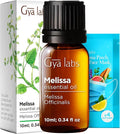 100% Pure Melissa Essential Oil - 0.34 Fl Oz - Melissa Oil for Hair, Skin, Diffuser, Aromatherapy & DIY Candle Making Scent