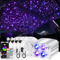 4 Colors 32W Twinkle Car Starlight Headliner Kit 600pcs*0.03in*13.1ft with APP&RF Remote, RGBW Fiber Optic Strands Star Roof Lights,4 Port Engine Sound Activated Ceiling Star Lights for Home/Car Decor