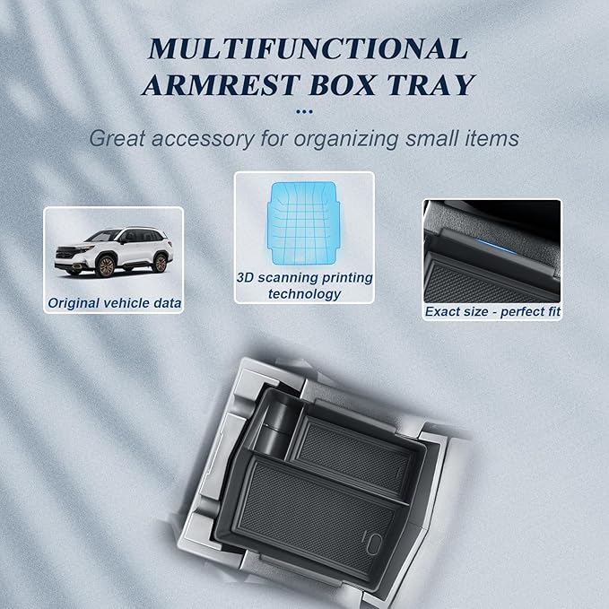 BIBIBO for 2025 2026 Subaru Forester Console Organizer 2025 2026 Subaru Forester Console Armrest Tray+Cup Holder +Wireless Charging Mat +Hidden Storage Box 2025 Forester Accessories