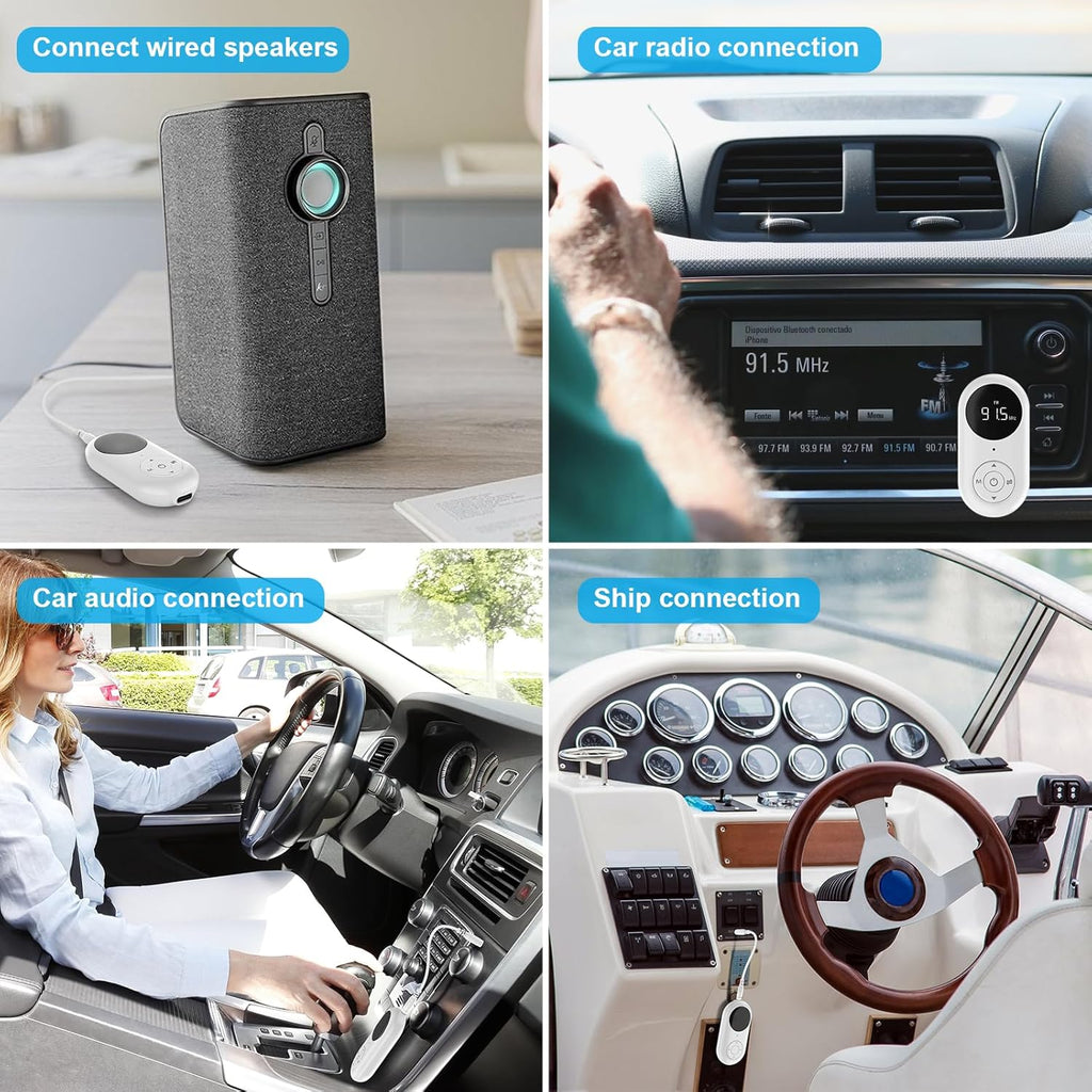 Airplane Bluetooth 5.3 Transmitter for All Headphones - Bluetooth Adapter for TV - Dual Connection- aptX Low Latency - Flying Travel,Long Flight Essentials - Wireless Audio Aux for MP3,Gym,Game,PC