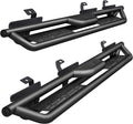 Running Boards Compatible with 2018-2025 Jeep Wrangler JL Unlimited 4 Doors, Carbon Steel Coated Black Truck Side Steps Rails Nerf Bars