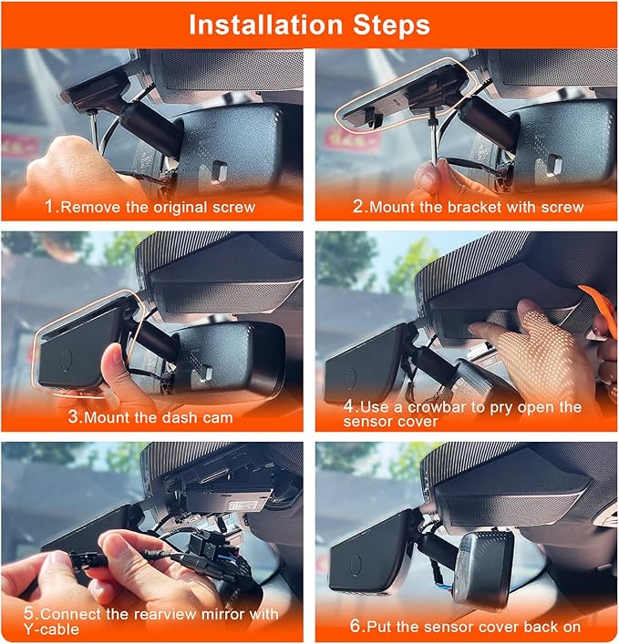 mangoal STARVIS 2 Front 4K HDR Dash Cam IMX678, Custom Fit for Ford F150 2018-2026 F250/F350 Super Duty 2020-2026(Model A), 5GHz WiFi, GPS, 64GB Card
