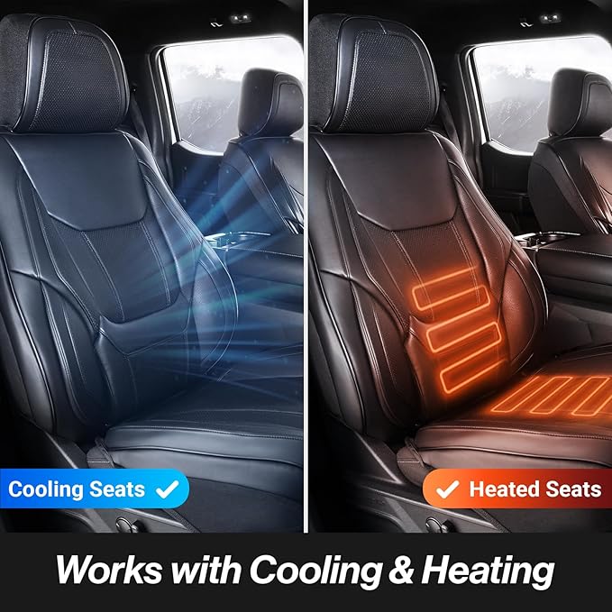 Coverland Custom Fit Car Seat Covers for Car Compatible with [Camry, Accord, Altima, Optima, ES, LS, 3-Series] Premium Waterproof Non-Slip Interior Seat Protector [Full Set Black- Size Chart X61]