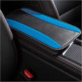 Stylish Car Center Console Cover,PU Leather Car Armrest Cover Prevent Scratches on Center Console,Universal Car Armrest Cushion Car Accessories Interior for Car SUV Truck (Blue)