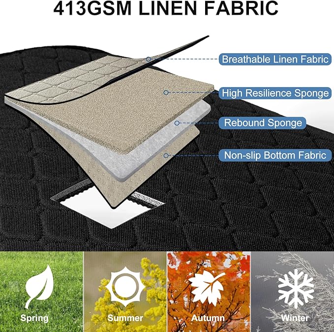 Linen Car Seat Covers for Cars, Front Car Seat Cover Protectors with Storage Bags, Anti-Slip & Soft Automotive Seat Cushion Universal Fit for Most Sedan, SUVs, Vehicles (Beige)