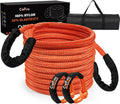 1" × 30ft Kinetic Recovery Tow Rope (48,000lbs), Heavy Duty Offroad Towing Straps Kit, Includes 2 Soft Shackles, Offroad Recovery Kit for UTV, ATV, Truck, Car, Jeep, Tractor (Orange)