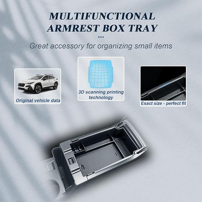 BIBIBO 2024 2025 Crosstrek Center Console Organizer for 2023-2026 Subaru Crosstrek&2024 2025 Subaru Impreza Console Trays Crosstrek Insert Glove Pallet Organizer 2024-2026 Crosstrek Hanging Organizer