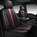 CAR PASS Leather Air Mesh Seat Covers for Cars, 3D Foam Leather Car Seat Cover Front Seats, Breathable Premium Mesh Leather Front Seat Covers, Universal Fit for Cars,Trucks,Sedan,SUV, Black Red