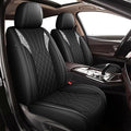 Bling Diamond Embroidered Seat Covers for Toyota 4runner 2003-2025 2026, Full Set 5 Seats, Sparkle Rhinestone Breathable Perforated Faux Leather Car Seat Covers for Women (Black)