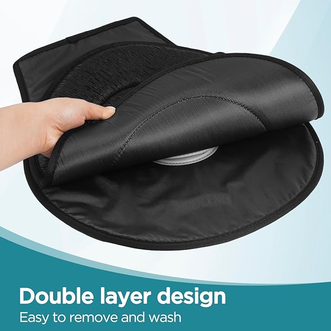 FACULX Rotating Seat for Car 360° Swivel Seat for Car for Elderly Non-Slip Portable Rotating Car Seat Pad for Driving, Chairs, Stool Chair, Ergonomic Design (Black)