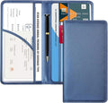 CoBak Car Registration and Insurance Holder - Vehicle Glove Box Car Organizer,Auto Truck Comparment Accessories Case with Magnetic Closure for Driver License,Cards, Carbon Blue