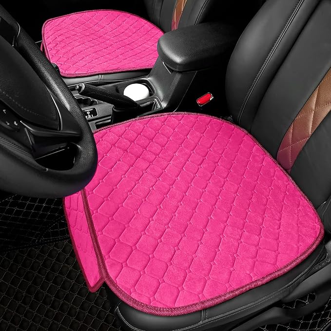 surpassme Comfortable Car Seat Covers Universal Front Seat Coves for Car Accessories with Storage Pockets, Padded Car Interior Covers for Automotive, SUV, Truck, and Van