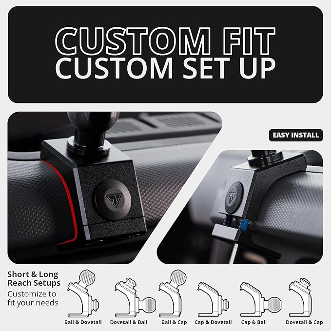 Tackform Link Phone Mount with Top Dash Clip - Compatible with 2021-2025 Ford Bronco | Aluminum | Zero Slip, Anti-Scratch | Universal Magnetic Phone Holder | 2" Arm | Pink | (NOT MAGSAFE Compatible)
