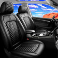 Fit CX-50 Car Seat Covers for Select Mazda CX50 2023-2026, Premium Full Coverage Leather, Airbag Compatible, Luxury Waterproof All Weather Breathable Seat Cushion Protector, Full Set, Black