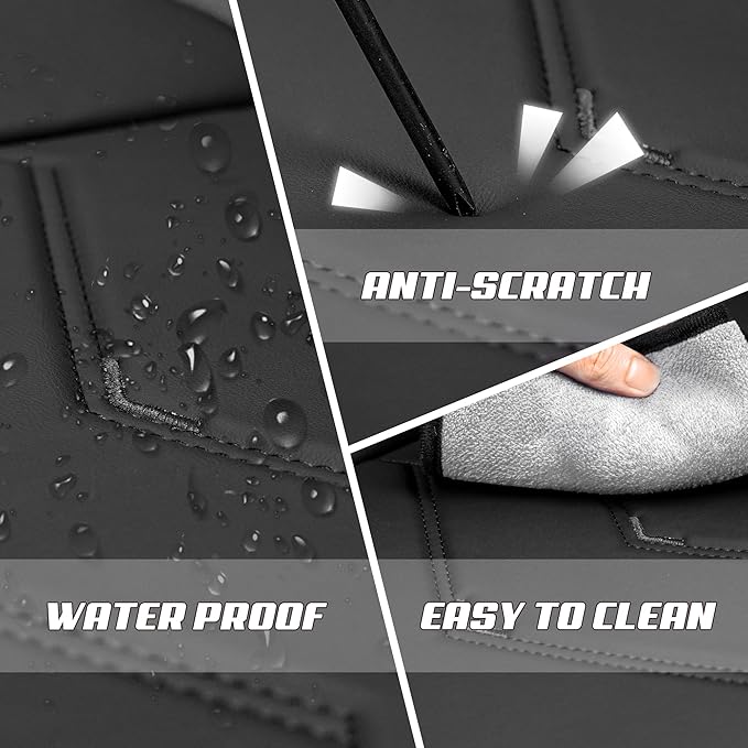 Car Seat Covers Fit for Toyota rav4 2000-2026, Stylish Sport Seat Covers, Waterproof Wear-Resistant Premium Nappa Leather Car Seat Cover.(2 Pcs Front with Pillow/Pure Black)